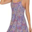 UURUN Mini Dress for Women, One Piece Sleeveless Adjustable Spaghetti Strap with 2 Pockets (M)