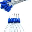 Leadseals(R) 50 Security Cable Seals Numbered Security Tags Tamper Proof Tags Pull Tight Steel Wire Seals for Truck, Trailers, Cargo, Containers, Vans, Oil Tank, Milk Vehicle (Blue, Pack of 50pcs)