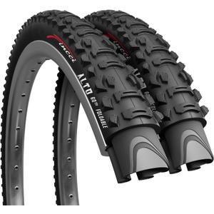 Fincci 26 x 1.95 Inch Bike Tire Alto 50-559 Foldable 60 TPI for MTB Mountain Hybrid Offroad Bicycle (Pair)