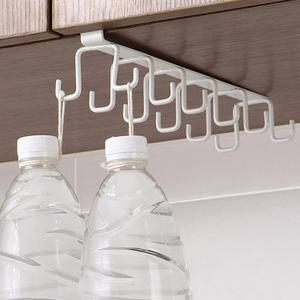 Mug Hooks Under Cabinet, Coffee Cup Hooks Under Cabinet No Drilling Mug Hanger Hanging Coffee Cups Organizer for Kitchen Utensil Storage