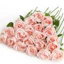 PARTY JOY 20PCS Artificial Flowers, Silk Flower Realistic Roses Bouquet Long Stem for Home Decor Wedding Decoration