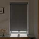 MYshade Cordless Blackout Roller Shades for Windows with Valance, Thermal Insulated UV Blocking Fabric, Cordless Window Blinds for Bedroom & Living Room, Easy Install, 33" W x 72" H, Grey