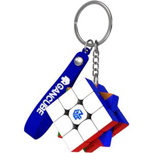 GAN 330 Keychain Cube, 3x3 Mini Key Ring, 3by3 Small Sitckerless Speed Cube, Standard Version, 1.2 Inch