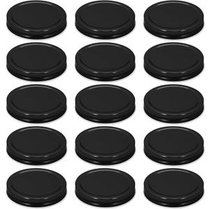30Pcs Black 10pcs Mason Jar Lids, 86mm/3.38" Wide Mouth Plate Caps Leak Proof for Canning Jars Premium Tinplate Material Excellent Sealing (30)