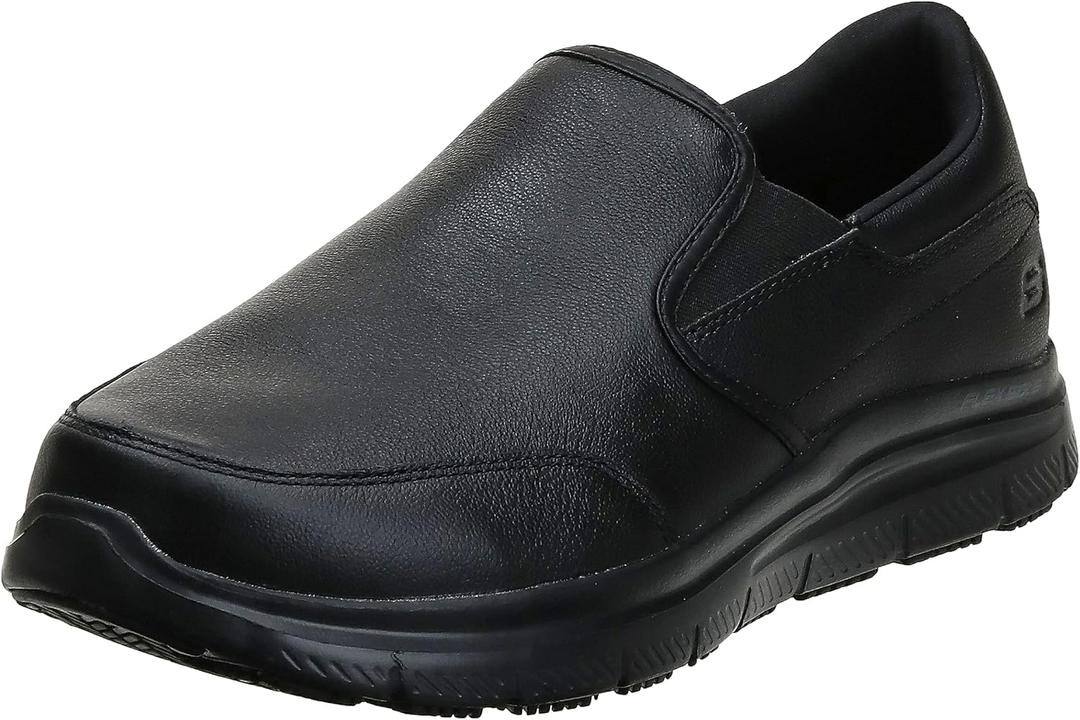 Skechers Men's Bronwood (7, Black Leather)