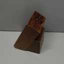 RedCall Universal Knife Block Holder,Large Wood Bamboo Knife Block without Knives,14 Slot Universal Knife Holder Countertop,Butcher Block Knife Storage Organizer for Kitchen (Brown)