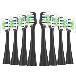 Replacement Toothbrush Heads Fits for Waterpik Complete Care 9.0 (CC-01), Care 5.0 (WP-862) Sonic Electric Tooth Brush Refill(8-pc), Pisonicleara