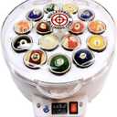 Bulletproof Billiard Ballistic Ball Polishing Machine - Professional Pool Ball Cleaner for Home & Professional Use - Clean, Polish & Care for Billiards Balls (White)