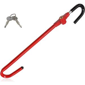 Car Steering Wheel Lock, Anti-Theft Car Device Steering Wheel Pedal Brake Lock with Keys, Adjustable Security Steering Wheel Lock Fit Distance from Steering Wheel to Pedal Within 21-30"