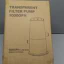 KimFilter Transparent 1000 GPH Above Ground Pool Filter Pump Easy Cartridge Status Viewing | Powerful Pool Cartridge Filter Pump System | Enhanced Circulation & Filtration for Crystal-Clear Water