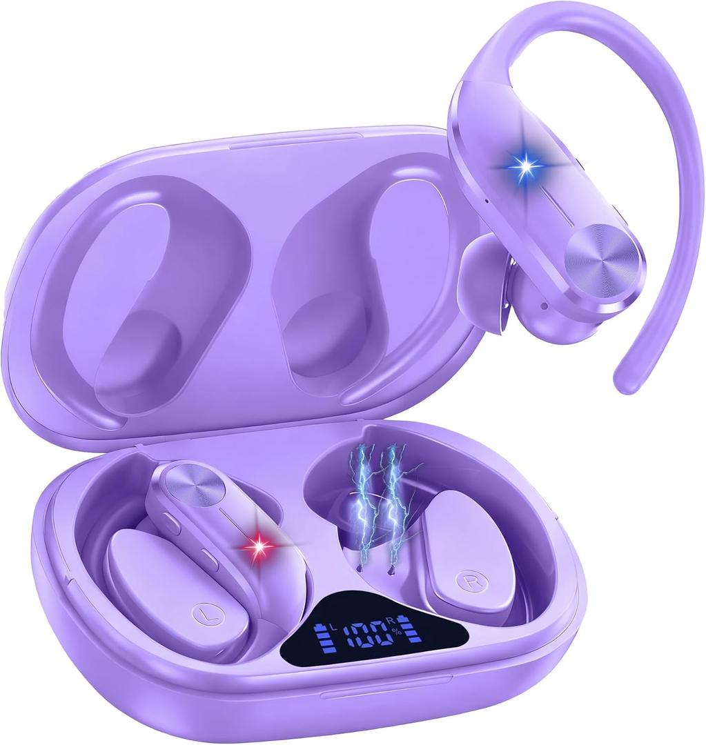 AI Translation Earbuds Real-Time: 166 Languages Audifonos Traductores Ingls Espaol, 60 Hours Battery - Seamless Translator Headphones for Travel Business Learning, iOS & Android Support Purple