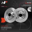 A-Premium 12.6 In (320mm) Front Vented Brake Rotors and Ceramic Pads Kit