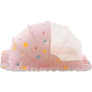 Mosquiteros para Cunas De Bebes,Portable Folding Mosquito Net for Stroller,Breathable Foldable Cots Bottomless Crib Net Sun Sheltert(Pink, 47x24x26) (47x24x24)