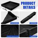 Wettarn Folding Duck Pond 4'x 4' Portable Spill Containment Berm Wall Containment Berm(Black)