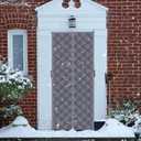Magnetic Thermal Insulated Door Curtain,Fits Door Size 38'' x 82'', Durable Oxford Cloth Thicken Cotton Fiber Fill, Temporary Door Insulation Cover,Soundproof Weatherproof Doors Blanket (Gray)