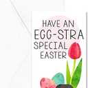 Nerdy Words Mini Easter Gift Tags (Wallet-Sized Cards with Tiny Envelopes) for Family Friends and Classroom Handouts (Set of 32)