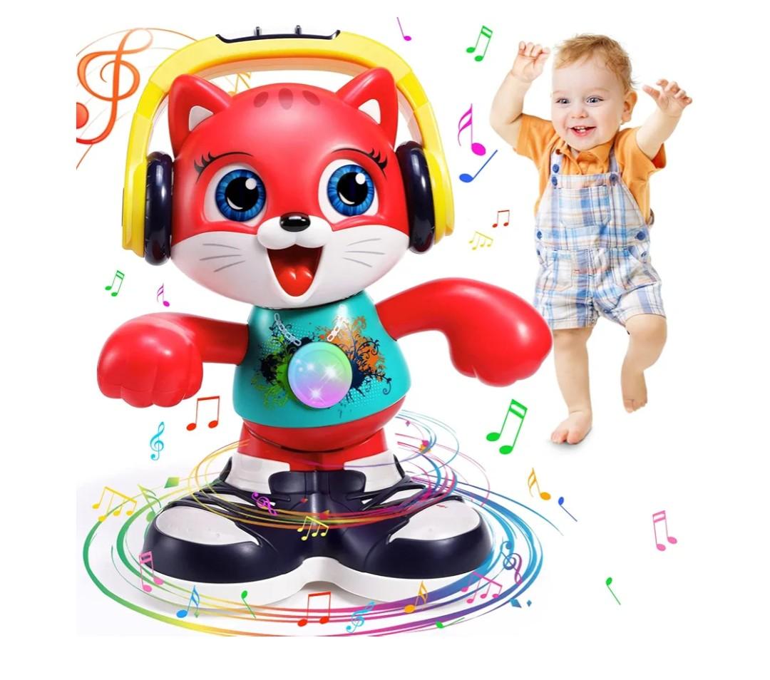Baby Toys, Dancing Cat for Baby Boys & Girls with Music & Recording, Kids Interactive Early Learning Educational Toddler Toys for 2 3 Year Old Boys Girls with Sound Lights Effect Birthday Xmas Gift