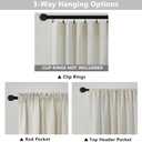 Flax Linen Curtains 84 Inch Length for Living Room 2 Panel Set Rod Pocket Sack Tweed Cotton Cloth Look Semi Sheer Beige Tan Curtain for Bedroom Earth Tone Primitive Burlap Farmhouse Cozy Western Decor