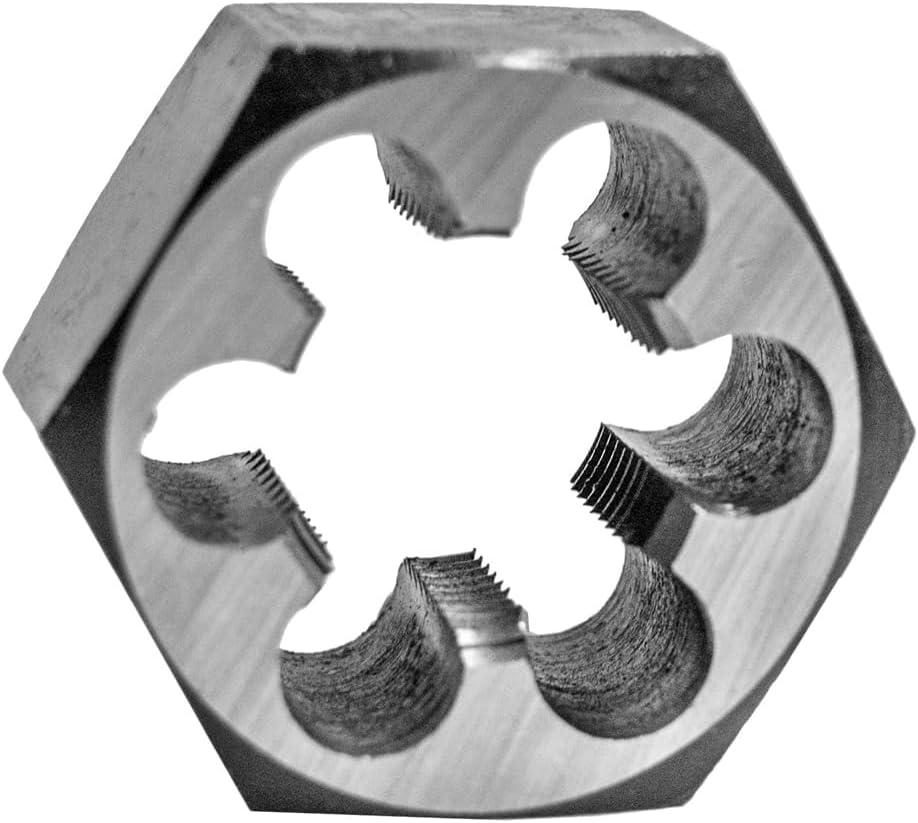 Century Drill & Tool, 98219, 1-8 NC, Hex Die, Precision Cut External Threads, High Carbon Alloy Steel