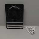 Small Desk Fan,Rechargeable USB Fan Battery Operated,Ultra Quiet, Strong Wind, 3 Speeds Travel Fans (Black)