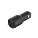 Belkin BoostCharge 42-Watt Dual Port Fast Car Charger w/30W USB-C & 12W USB-A Ports for iPhone 16, 16 Pro, Galaxy S25, S24, Pixel 9 & 8, Nintendo Switch 2 & More - Black