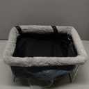 JOEJOY Deluxe Dog Booster Seat with Sturdy Metal Frame and Safety Leash for Small Pets up to 20 lbs  Portable Puppy Dog Car Seat with Thick Cushion and Storage Pockets for Small Dogs, Black