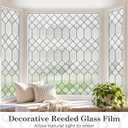 Sunbaby Reeded Glass Window Privacy Film, Frosted Static Cling, 17.5"x78.7"