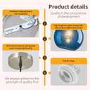 Modern 3-Pack Glass Globe Pendant Lights, Blue Modern Pendant Lighting for Kitchen Island, Clear Glass Hanging Lamps for Dining Room Living Room Bedroom, Small 5.9 Inch Fixture (Bulbs Not Included)