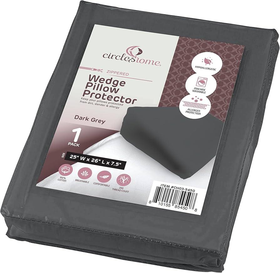 Wedge Pillow Protector, 24" W x 25" L x 12