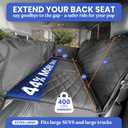 4Knines Back Seat Extender for Dogs, Hard Bottom Waterproof Backseat Protector with EZ Door Guard (Black, XLarge)