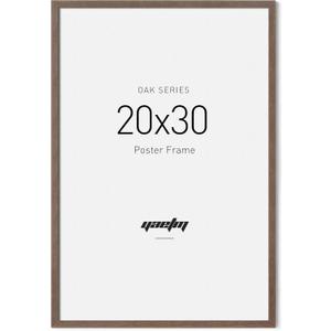 Yaetm Minimalist 20x30 Frame - Brown Walnut, Solid Wood 20x30 Poster Frame for Picture & Art Print, Lightweight, Horizontal and Vertical Wall Hanging for Photo Gallery (Single, Walnut) (20x30 - 1 pack)