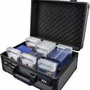 Graded Card Storage Box, Trading Cards Case Storage, Toploader Card Storage Cases for Sports Cards Storage, Baseball Cards Case for 99+ Slabs or 350+ Toploaders (Black)