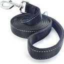Dog Leash for Medium, Large and Small Dogs - 6 Foot Dog Leashes for Training and Daily Walks - Durable Sizes in Lightweight and Heavy Duty for Small and Large Breeds (2-Layer Reflective, Black)