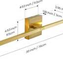 Gold Bathroom Vanity Light Fixtures - 30 inch Rotatable Modern 5CCT LED Vanity Lights for Bathroom Lighting Fixture Over Mirror Dimmable Bathroom Wall Sconce