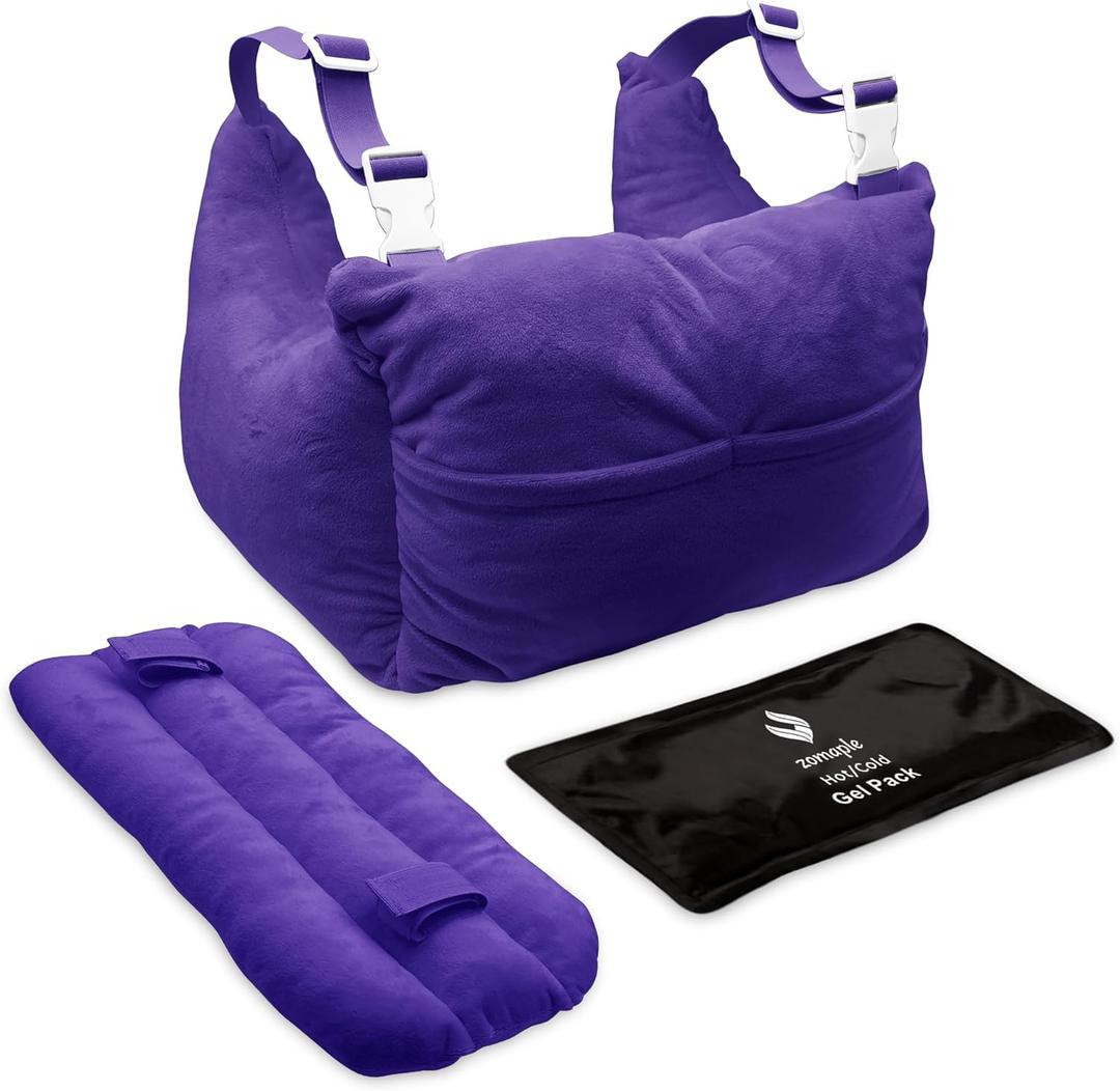 Zomaple Mastectomy Pillow - Post Surgery Pillow, Mastectomy Recovery Must Haves, Breast for After Heart Surgery, Reduction & Augmentation Patients Sleeping, Recovery Seatbelt Protection-Surgery Gift (Imperial Purple)