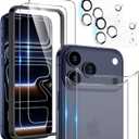 Maxdara for iPhone 17 Pro Screen Protector (6.3 inches), iPhone 17 Pro Back Screen Protector and Front Screen Protector with Camera Protector [2+2+2 Pack], 9H Hardness