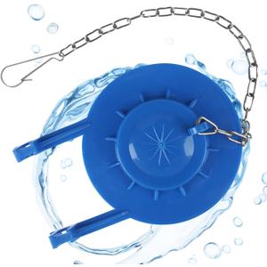 Universal Toilet Flapper Replacement 2 Inch - Compatible with Most American Standard Kohler Fluidmaster Toto Gerber Toilets Tank Water Saving Rubber Flush Valve Flapper with Stainless Chain Blue 1Pack