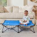 Regalo My Cot Portable Toddler Bed, Foldable Kids Travel Bed & Camping Cot, Lightweight Sleeping Cot for Toddlers, Indoor/Outdoor, 46.5 x 24 x 9.5, Royal Blue, 48x24x9 Inch
