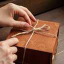 Christmas Cotton Twine Natural Jute 2mm Packing 984 Feet Bakers Kraft Butchers Baking Gardening Twine for Gift Wrapping Arts Crafts Party Decorations(Brown Green Red)