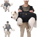 Dog Lift Harness Backpack Carrier for Large Dogs, Full Body Sling with Handle, Dog Harness for Joint Injuries, Arthritis, Ideal for Stairs, Elderly Dogs (Black 2XL 50-66 LBS)