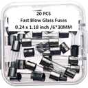 Carbon-14 100A, 100A Fuse, 100A250V, 100A250V Fuse, F100A250V Fuse, F100A Fuse, F100A Fuses, F100A250V, 100MA Fuse, F100MA Fuse, 100A Fast Blow Fuse, 100A Glass Quick Fast Blow Fuse, 6 * 30MM(20pcs)