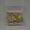 Hotop 30 Pcs Metal Drapery Curtain Rings 0.98/1.26/1.65 inch Interior Diameter and 30 Pcs Hanging Curtain Drapery Pin Hooks for Window Door Shower(Gold,42 mm)