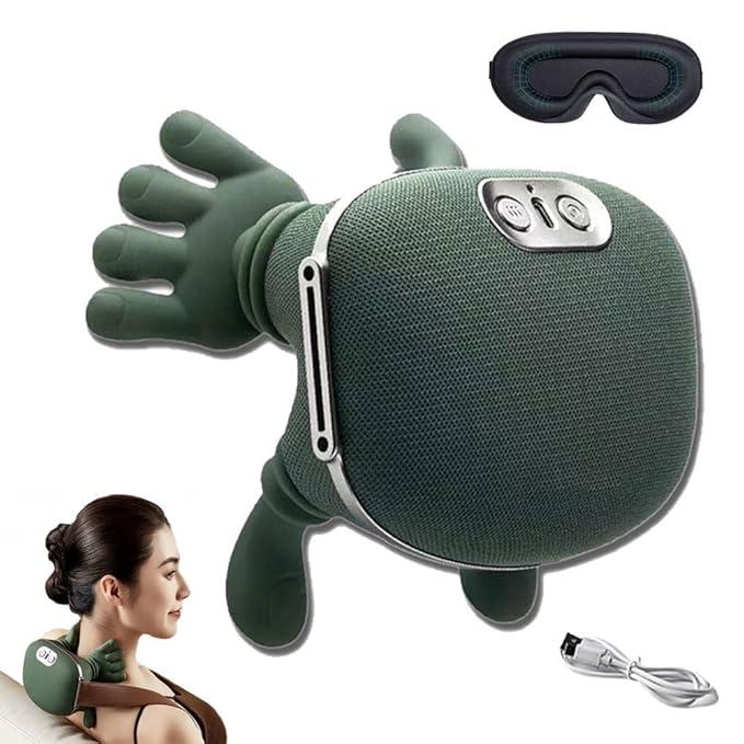Shoulder And Neck Massager With Deep Tissue Kneading | Dual-Speed & Dual-Zone Heating | Adjustable Temperature | Simulation Palm Design | For Neck, Back, Shoulder & Leg Relaxation