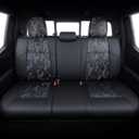 Carlimeki Leather Seat Covers Custom Fit for Tacoma Gen 4th (2024-2026) Double Cab, for SR, SR5, TRD PreRunner, TRD Sport, TRD Off-Road, Limited, Trailhunter - Armrest Covers Included - Fully Covered