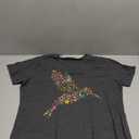 Subtle Anti Trump Floral Hummingbird Hidden Message T-Shirt, Medium