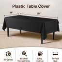 Premium Black table cover 54" x 108" (Pack of 12)