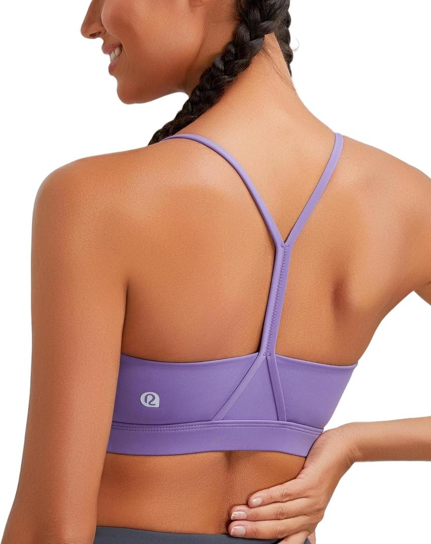 RUNNING GIRL Y-Back Sports Bras for Women, Medium Impact Wirefree Padded Bra Workout Crop Top Longline Sports Bra Push up (XX-Large)