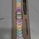V-MORO Resin Bands Compatible with Apple Watch Series 11/10/9/8/7 Band 45mm 46mm Starlight Buckle Lightweight Fashion Strap Bracelet for iwatch Series SE/6/5/4/3/2/1(Bonbon Rainbow,42/44/45/46/49mm)