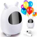 Electric Balloon Pump, Portable Dual Nozzle Electric Balloon Blower Pump, Electric Balloon Inflator for Decoration, Party Wedding Graduation (110V 600W) (White)