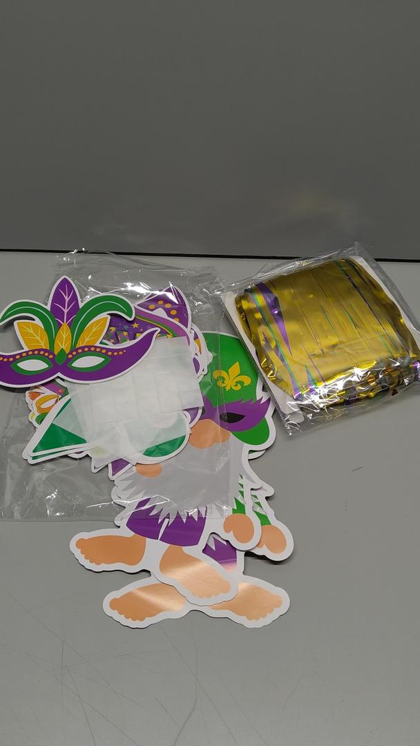 Reallnaive 2 Pack Mardi Gras Party Decorations Party Supplies